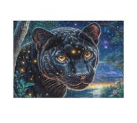 Black Panther Fire Galaxy 300 Pieces Set Classic Jigsaw Puzzle Teen Fans 14-18 Yrs Logic Skill Leisure Adventure Valentines Thick Cardboard Creativity & Gift Giving 300 PCS