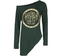 Black Panther Golden logo Long-sleeved Top green S