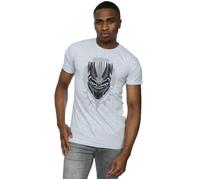 Black Panther Head T-Shirt Marvel Grey XL