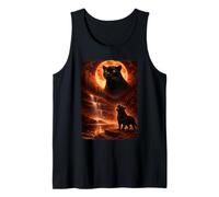 Black Panther Howling At Moon Vintage Funny Mystic Tank Top