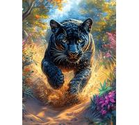Black Panther in A Flower Garden 1000 Piece Jigsaw Puzzle for Adults Teens Science Fiction Magical Dream Gaming Break Activity Mental Reset Colourful Design Great Gift for Gamers 1000 PCS
