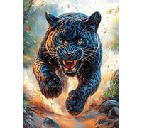 Black Panther in A Magical Forest 1000 Pcs Jigsaw Puzzle Bundle Science Fiction Magical Dream Family Puzzle Lovers Fun Family Game Mindful Activity Spring Gift Precision Cut Cardboard 1000
