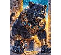 Black Panther in An Ancient Temple 1000-piece Jigsaw Puzzle Set Wildlife Plant For Adults Teens 14+ Logic Skill Indoor Game Family Game Night Summer Paperboard 1000 PCS