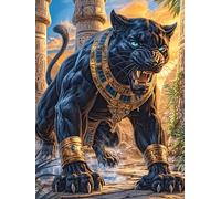 Black Panther in An Ancient Temple 1000 Piece Pack DIY Jigsaw Puzzle Wildlife Pet Collectors Ultra Difficult Educational Decorative Puzzle Gifts for Adults Birthday Sturdy Paperboard 1000 PCS