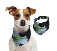 Black Panther in The Jungle Pet Scarf Dog Bandanas Spring Summer Soft Cotton Puppy Scarfs Adjustable Accessories for Small Medium Large Girl Boy Pup Small