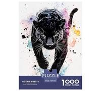 Black Panther Jigsaw Puzzle Animales Salvajes Adult And Children 1000 Jigsaws Educational Games Home Decoration Fun Activity for Home Birthday Jumbo Age 12+ for Adults 70x50cm/1000pcs