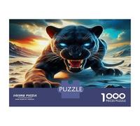 Black Panther Jigsaw Puzzles 1000 Pieces for Adults, Sandy Terrain 1000 Piece Puzzle Educational Games Home Decoration Puzzle 70x50cm/1000pcs