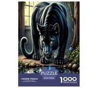 Black Panther Jigsaw Puzzles for Adults Challenging Puzzles The Impossible Challenge 1000 Piece Difficult Hard Jigsaw Puzzles for Man And Woman with Letters on Back 70x50cm/1000pcs