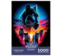 Black Panther Jigsaw Puzzles Puzzle for Adults Kids. 1000 Piece Whimsical Challenge Toy Educational Games Home Decoration for Educational Games Gifts 70x50cm/1000pcs