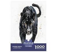 Black Panther Jigsaw Puzzles Puzzle for Adults Kids. 1000 Piece Whimsical Challenge Toy Educational Game Home Decoration for Adults& Kids Age 14 Years Up 38x26cm/1000pcs