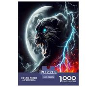 Black Panther Jigsaw Puzzles Puzzle for Adults Kids. 1000 Piece Whimsical Challenge Toy Educational Game Home Decoration for Educational Games Gifts 38x26cm/1000pcs