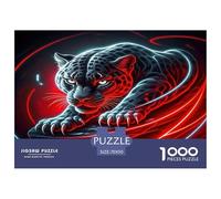 Black Panther Jigsaw Puzzles Puzzle for Adults Kids. 1000 Pieces Animal Whimsical Challenge Toy Educational Games Home Decoration for Adults& Kids Age 14 Years Up 70x50cm/1000pcs