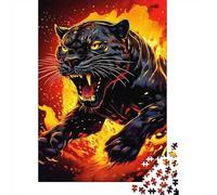 Black Panther Jigsaw Puzzles Puzzle for Adults Kids. 1000 Pieces Whimsical Challenge Toy Educational Game Home Decoration for Adults& Kids Age 14 Years Up 1000pcs (75x50cm)
