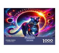 Black Panther Jigsaw Puzzles Puzzle for Adults Kids. 1000 Pieces Whimsical Challenge Toy Educational Game Home Decoration for Educational Games Gifts 52x38cm/1000pcs