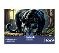 Black Panther Jigsaw Puzzles Puzzle for Adults Kids. 1000 Pieces Whimsical Challenge Toy Educational Games Home Decoration for Educational Games Gifts 38x26cm/1000pcs