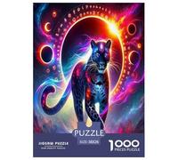 Black Panther Jigsaw Puzzles Puzzles for Adults Kids.1000 Piece Cartoon animals colorful Whimsical Challenge Toy Educational Game Home Decoration for Adults& Kids Age 14 Years Up 38x26cm/1000pcs