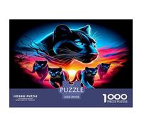 Black Panther Jigsaw Puzzles Puzzles for Adults Kids. 1000 Piece Great Gifts Challenge Toy Educational Game Home Decoration for Adults& Kids Age 14 Years Up 70x50cm/1000pcs