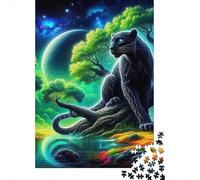 Black Panther Jigsaw Puzzles Puzzles for Adults Kids. 1000 Piece Whimsical Challenge Toy Educational Game Home Decoration for Adults& Kids Age 14 Years Up 1000pcs (75x50cm)