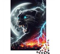 Black Panther Jigsaw Puzzles Puzzles for Adults Kids. 1000 Piece Whimsical Challenge Toy Educational Game Home Decoration for Educational Games Gifts 1000pcs (75x50cm)