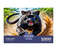 Black Panther Jigsaw Puzzles Puzzles for Adults Kids. 1000 Piece Whimsical Challenge Toy Educational Games Home Decoration for Adults& Kids Age 14 Years Up 52x38cm/1000pcs