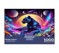 Black Panther Jigsaw Puzzles Puzzles for Adults Kids. 1000 Pieces Animal Whimsical Challenge Toy Educational Games Home Decoration for Adults& Kids Age 14 Years Up 38x26cm/1000pcs