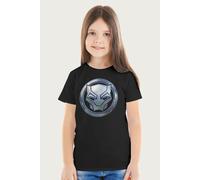 Black Panther Marvel Steel Mask Logo T-Shirt in Black | Size: 5-6 Years Black Panther Black 5-6 Years