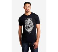 Black Panther Mask Mens T-Shirt Marvel Black M