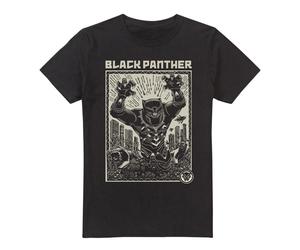 Black Panther Mens Linocut T-Shirt