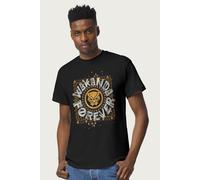 Black Panther Men's Marvel Circle Logo Wakand a Forever T-Shirt in Black | Size: Medium Black Panther Black M
