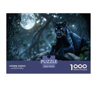 Black-panther-on-the-tree Jigsaw Puzzles for Adults Kids Interesting Puzzles 1000 Pieces Impossible Puzzle for Adults Gifts 70x50cm/1000pcs