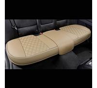 Black Panther PU Leather Rear Bench Car Seat Cover Protector Fits 90% of 4-dr Vehicles for Seat Bottom Only (Not for Pickup Truck and Large SUV), Diamond-Quilted - Beige
