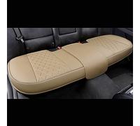 Black Panther PU Leather Rear Bench Car Seat Cover Protector Fits 90% of 4-dr Vehicles for Seat Bottom Only (Not for Pickup Truck and Large SUV), Triangle-Quilted - Beige