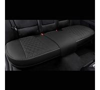 Black Panther PU Leather Rear Bench Car Seat Cover Protector Fits 90% of 4-dr Vehicles for Seat Bottom Only (Not for Pickup Truck and Large SUV), Triangle-Quilted - Black