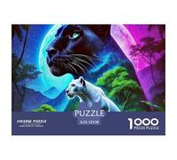 Black Panther Puzzles 1000 Pieces Age 12+ for Adults with Extra Fun Challenges Colourful Home Decoration 100% Recycled Cardboard 52x38cm/1000pcs