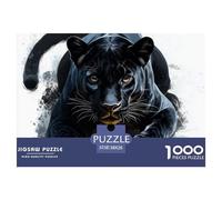 Black Panther Puzzles 1000 Pieces For Adults And Kids Animal with Extra Fun Challenges Colourful Creativity Gift Giving Recycled Cardboard 38x26cm/1000pcs