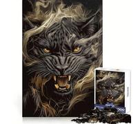 Black Panther Roar 1000 Piece Jigsaw Puzzles for Adults Mind Training Calm Recreation Laser Cut Unique Xmas Gift (38x52cm)