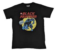 Black Panther T Shirt Retro Comic Official Marvel Mens Black XXL