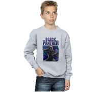 Black Panther Tech Badge Sweatshirt Marvel Grey 5-6 Years