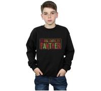 Black Panther Tribal Logo Sweatshirt Marvel Black 7-8 Years