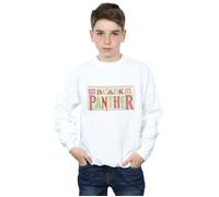 Black Panther Tribal Logo Sweatshirt Marvel White 7-8 Years