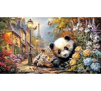 Black-panther-under-moonlit-forest 1000Pc Recycled Paper Jigsaw Puzzle Fun and Challenging Family Game for Adults Educational Game Challenge for Relaxation, Creativity & Gift Giving 38x26/1000pcs