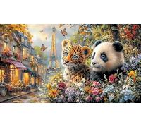 Black-panther-under-moonlit-forest Adult Jigsaws Puzzle 1000 Piece Educational Games Fun Present & Activity for Home Challenging Puzzles for Relaxation, Creativity & Gift Giving 70x50/1000pcs