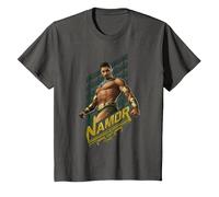 Black Panther Wakanda Forever Namor T-Shirt, Youth, Asphalt Grey, Medium