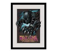 Black Panther: Wakanda Forever Ripped Framed Poster (40cm x 30cm) (White/Black)