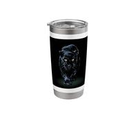 Black Panther Walking Toward Shadow - Wild Cat Lover Gift Stainless Steel Insulated Tumbler