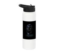 Black Panther Walking Toward Shadow - Wild Cat Lover Gift Stainless Steel Insulated Water Bottle
