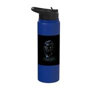 Black Panther Walking Toward Shadow - Wild Cat Lover Gift Stainless Steel Insulated Water Bottle