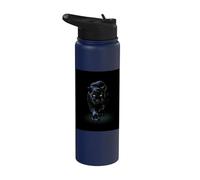 Black Panther Walking Toward Shadow - Wild Cat Lover Gift Stainless Steel Insulated Water Bottle
