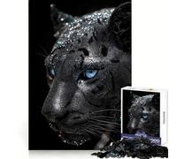 Black Panther with Glitter Puzzles for Adults 1000 Puzzles Reasoning Skill Relaxed Leisure Sharp Cut Art Xmas Gift (50x75cm)