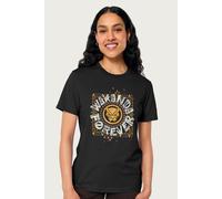 Black Panther Women's MarvelCircle Logo WakAnd a Forever Relaxed Fit T-Shirt in Black | Size: XL Black Panther Black XL